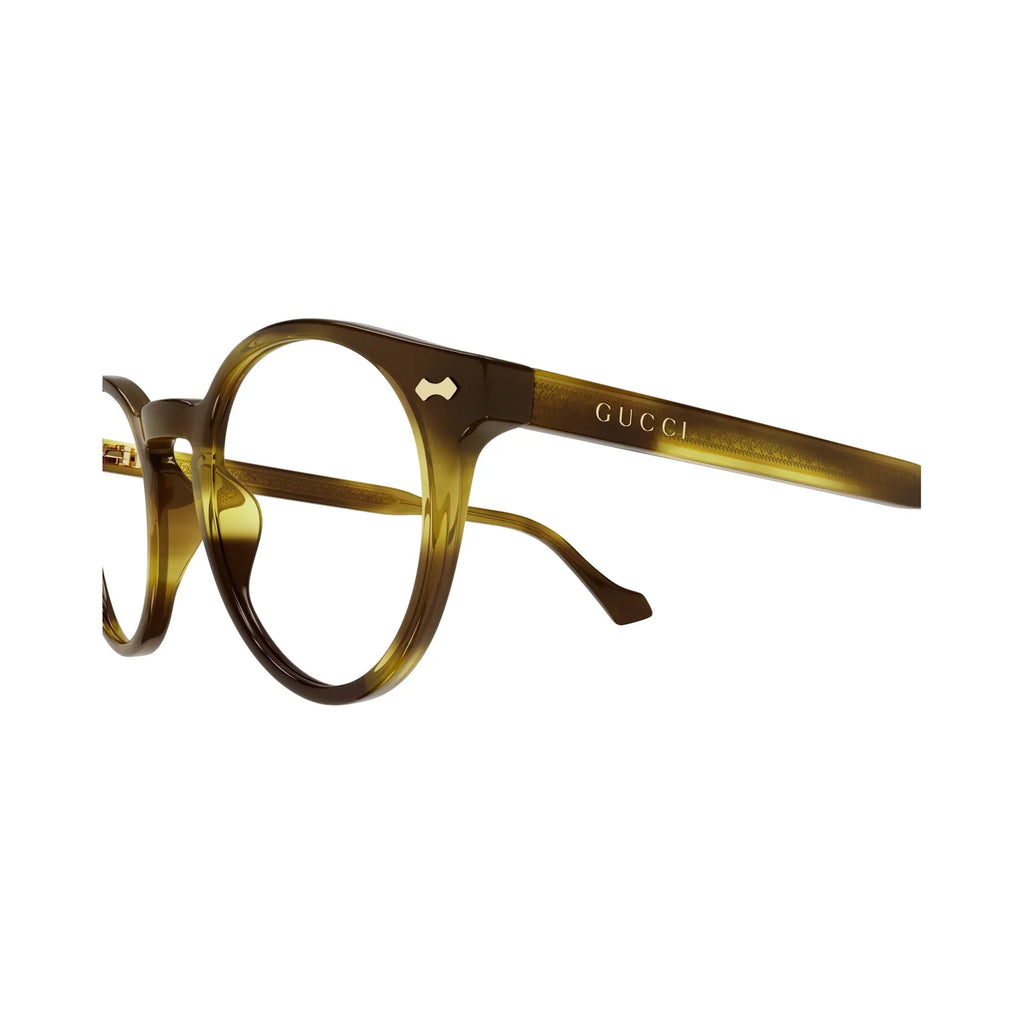Armação graduada Gucci GG0738O Havana Amarelo