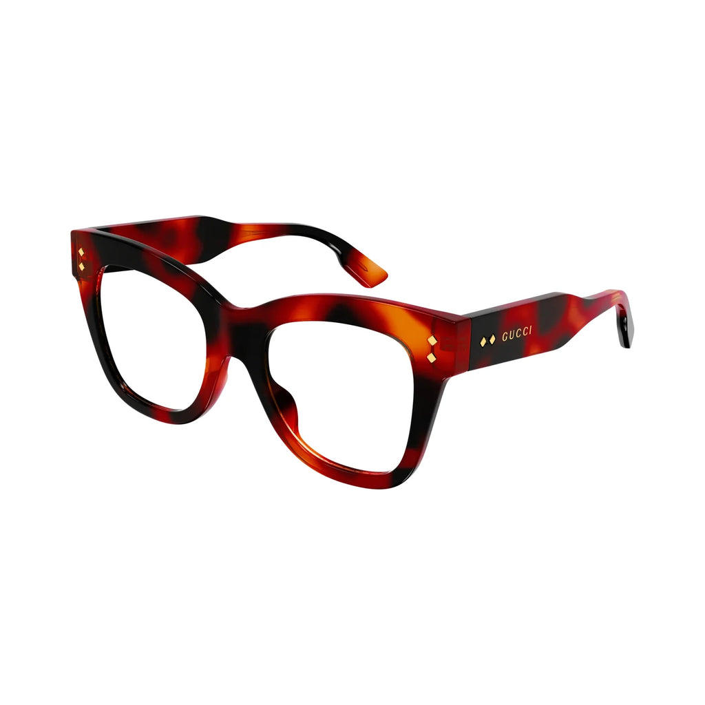 Armação graduada Gucci GG1082O Havana Vermelho