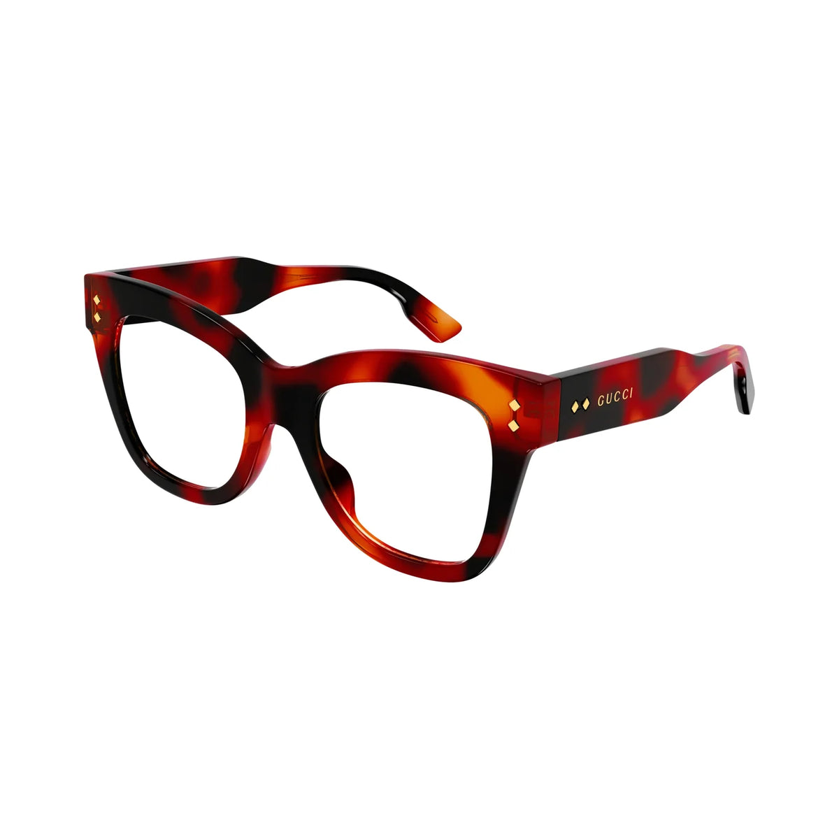 Armação graduada Gucci GG1082O Havana Vermelho