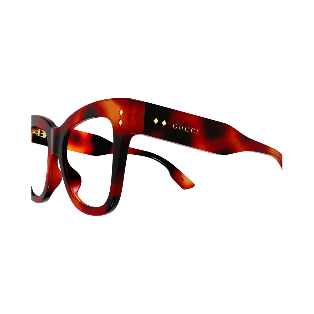 Armação graduada Gucci GG1082O Havana Vermelho