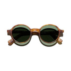 Óculos de sol L.G.R REUNION FLAP BROWN HAVANA CHIARO 02 FLAT GREEN G15 48"