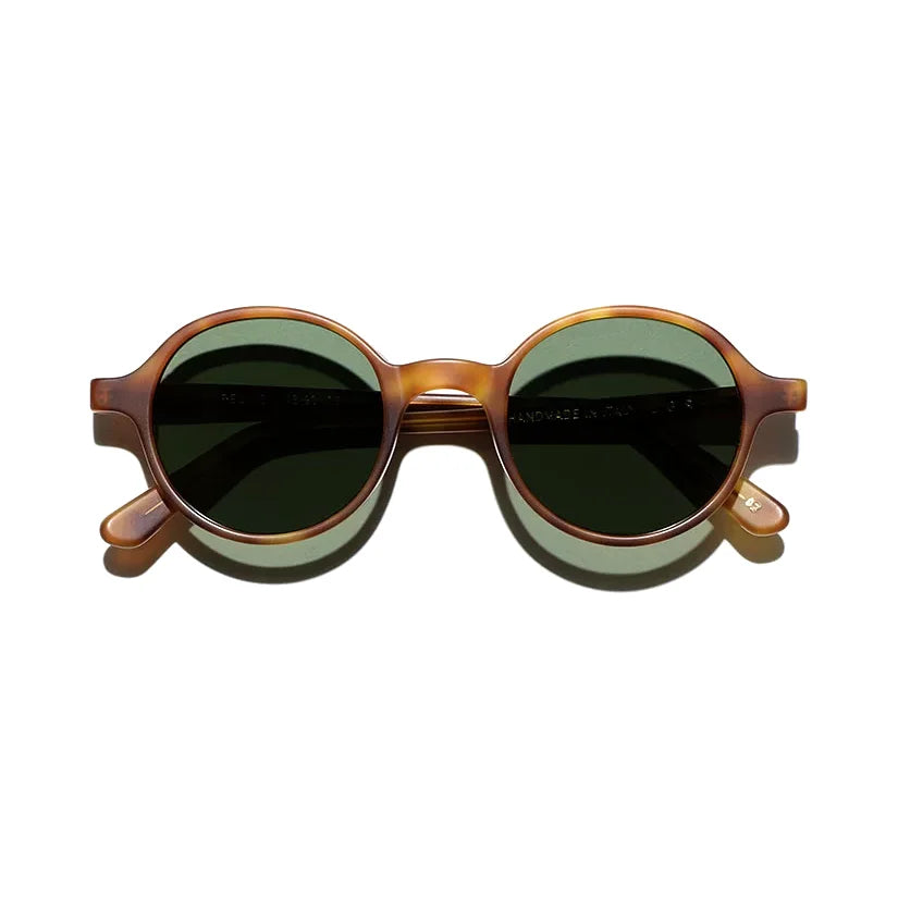 Óculos de sol L.G.R REUNION FLAP BROWN HAVANA CHIARO 02 FLAT GREEN G15 48"