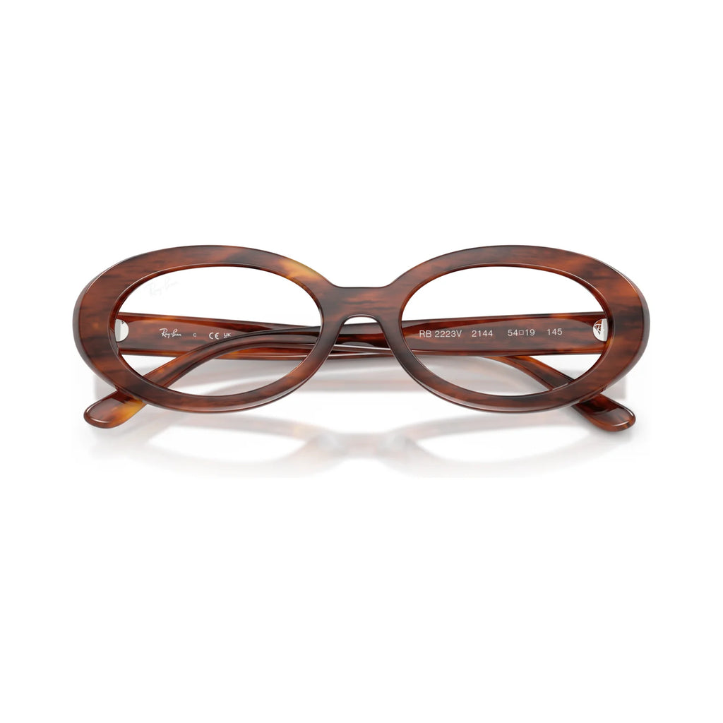 Armação graduada Ray-Ban RB2223V Havana Listrado