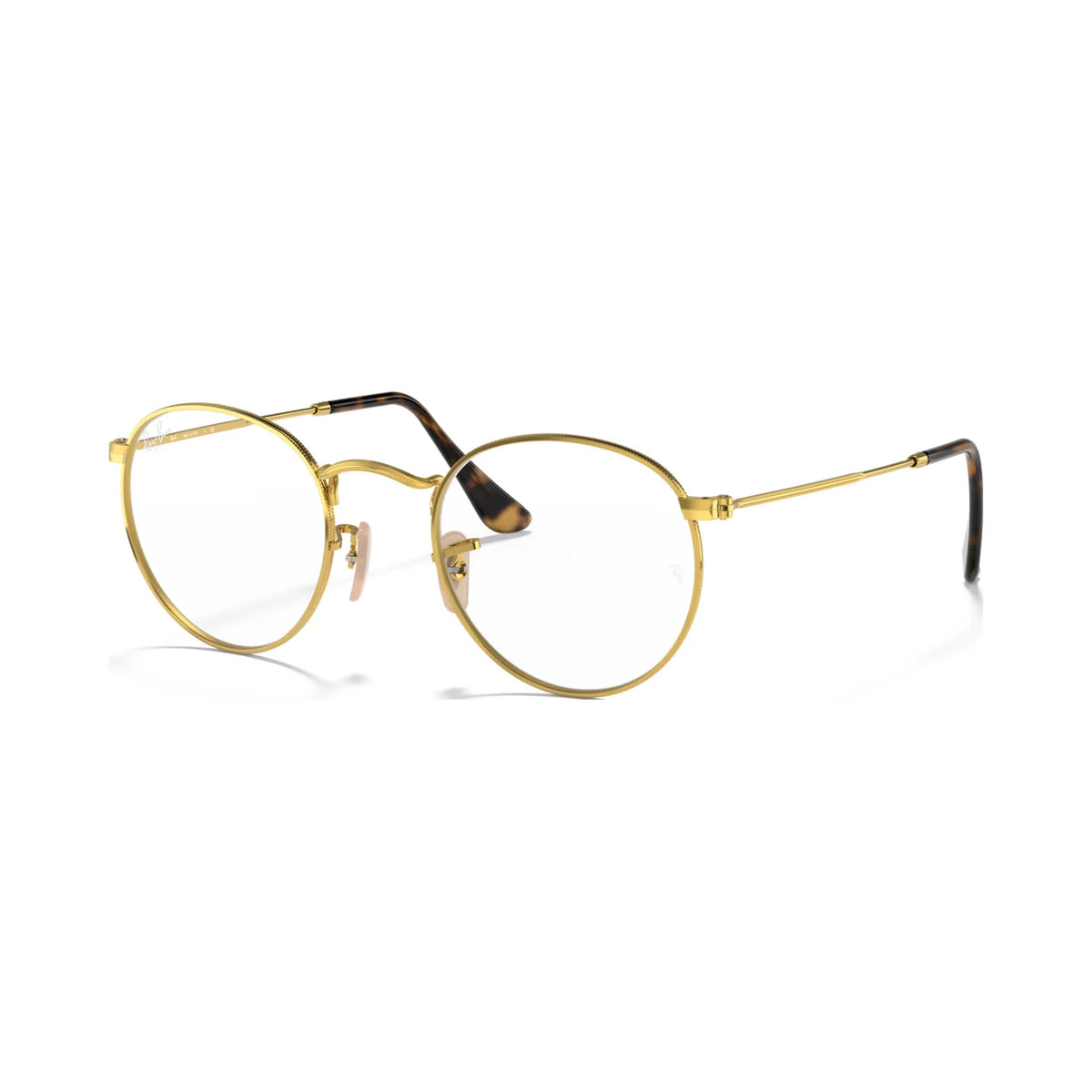 Armação graduada Ray-Ban RB3447V Round Metal Optics Arista Dourado