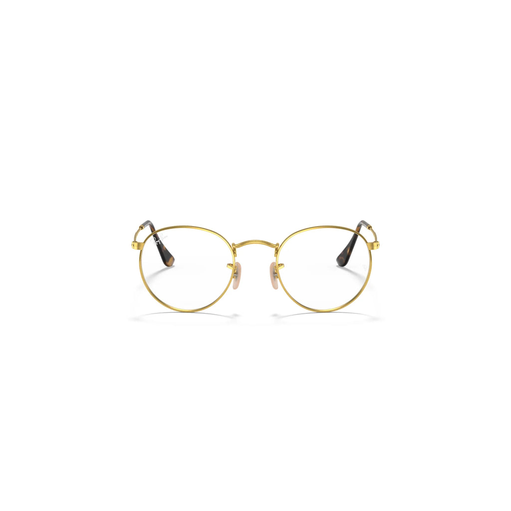 Armação graduada Ray-Ban RB3447V Round Metal Optics Arista Dourado
