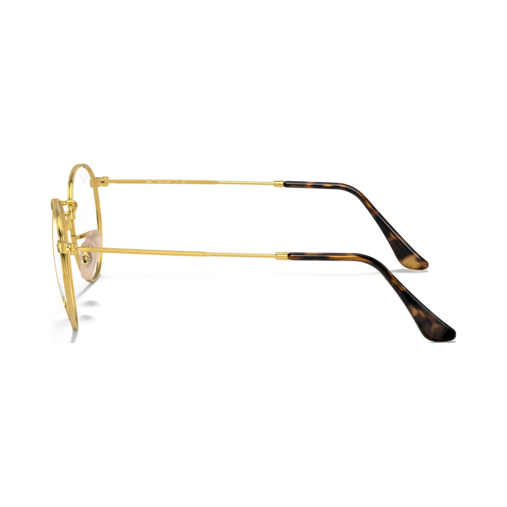 Armação graduada Ray-Ban RB3447V Round Metal Optics Arista Dourado