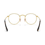 Armação graduada Ray-Ban RB3447V Round Metal Optics Arista Dourado