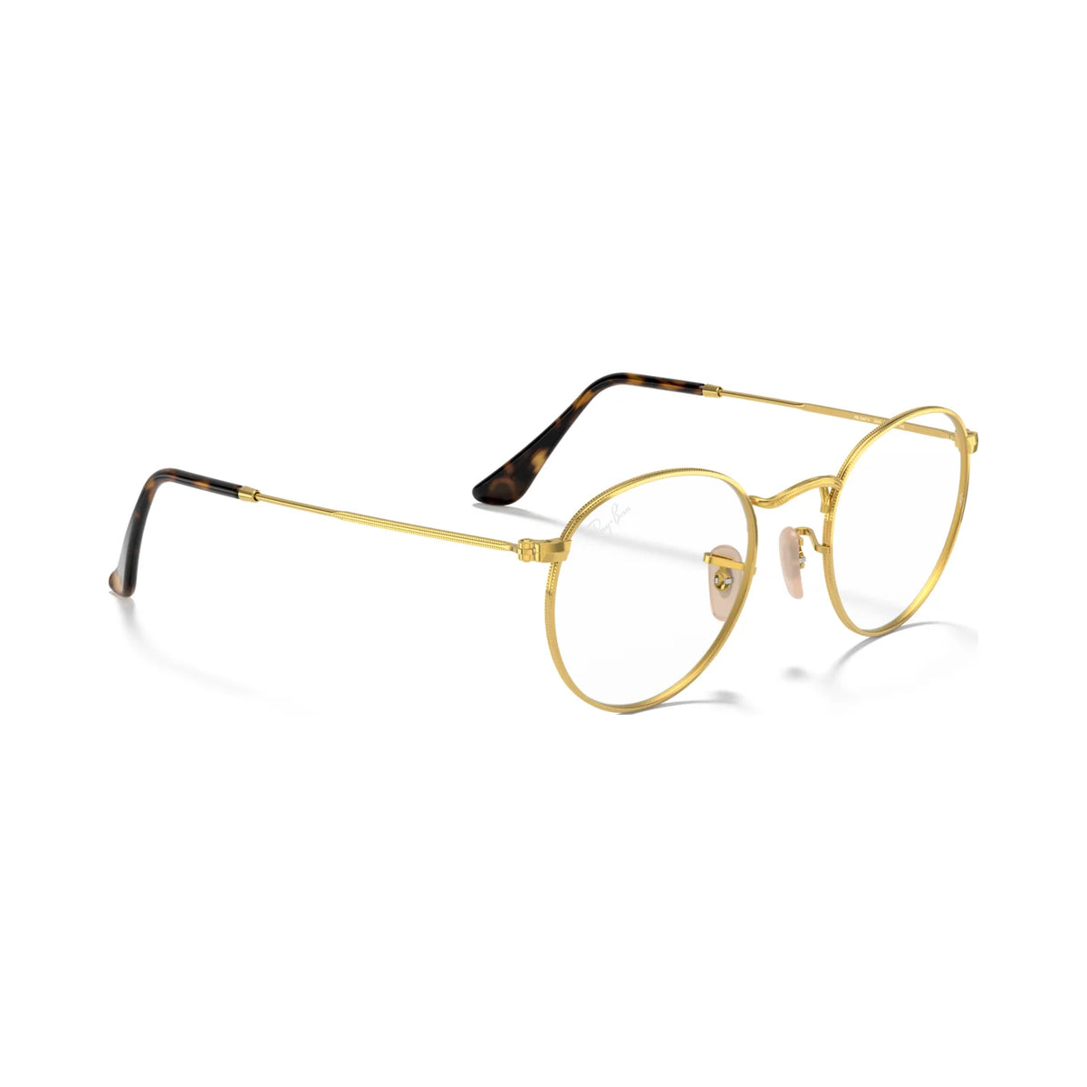 Armação graduada Ray-Ban RB3447V Round Metal Optics Arista Dourado
