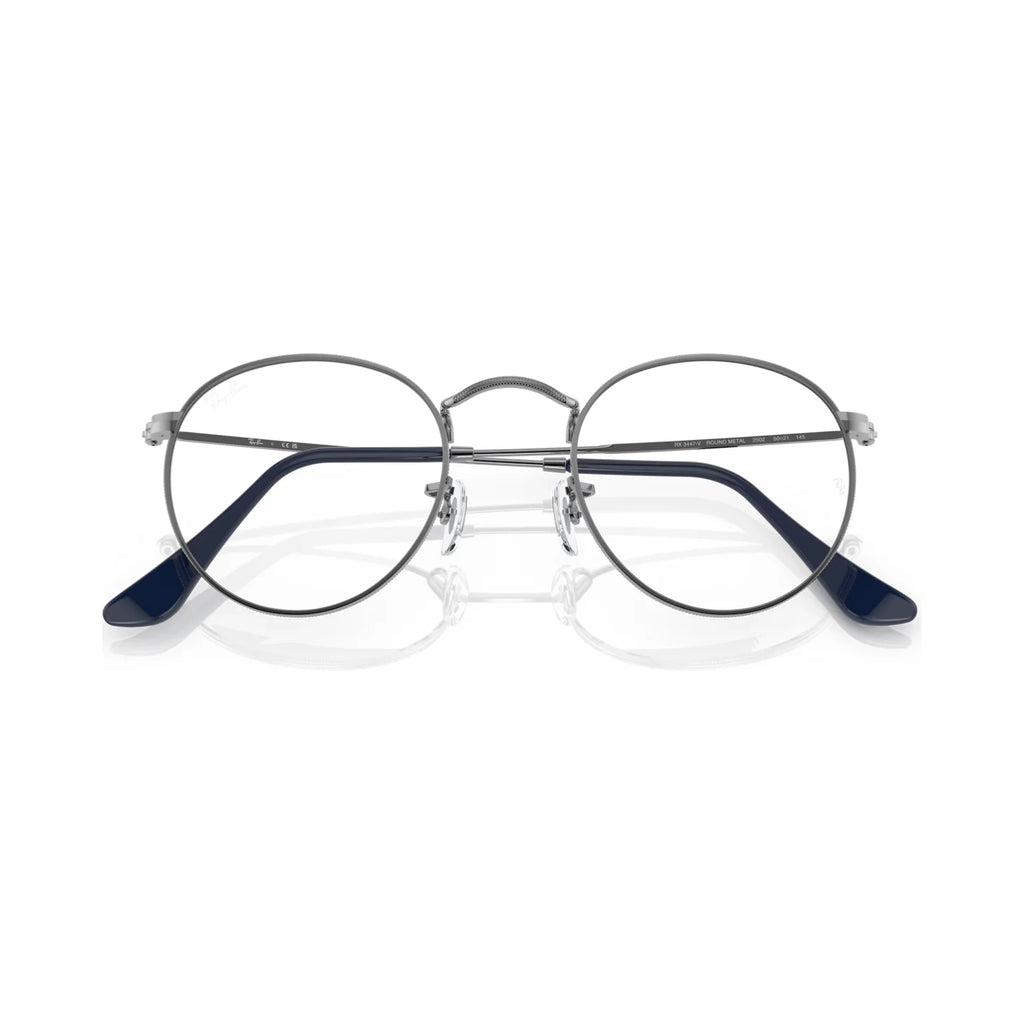 Armação graduada Ray-Ban RB3447V Round Metal Optics Cinzento-chumbo