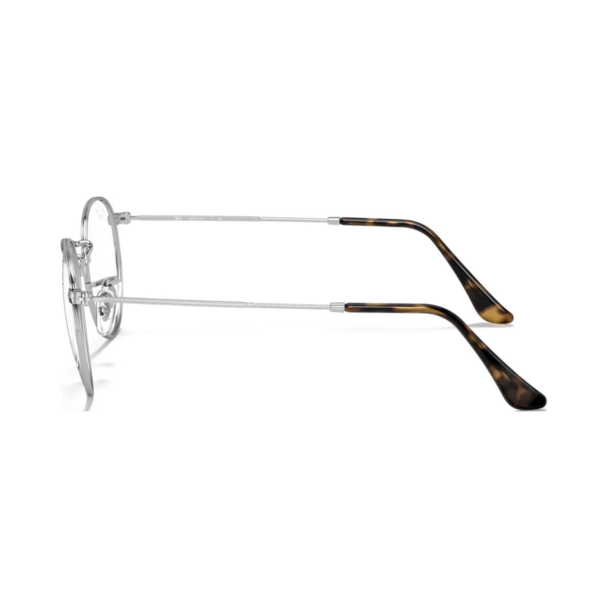 Armação graduada Ray-Ban RB3447V Round Metal Optics Azul sobre Prateado