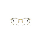 Armação graduada Ray-Ban RB3447V Round Metal Optics Preto sobre Dourado
