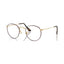 Armação graduada Ray-Ban RB3447V Round Metal Optics Mate Havana sobre Mate Arista Dourado
