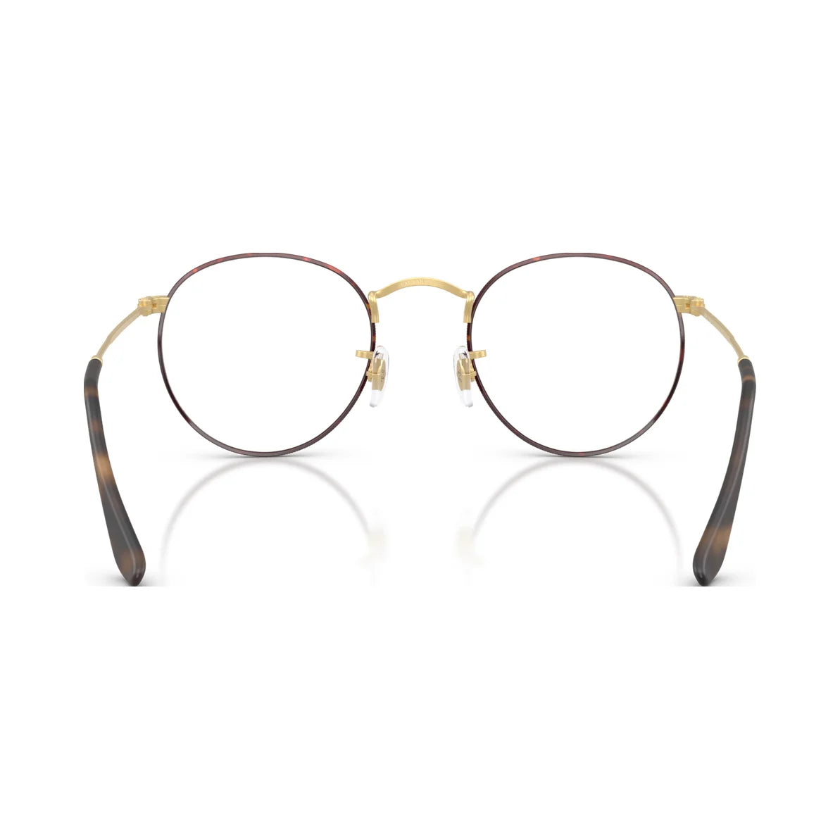 Armação graduada Ray-Ban RB3447V Round Metal Optics Mate Havana sobre Mate Arista Dourado