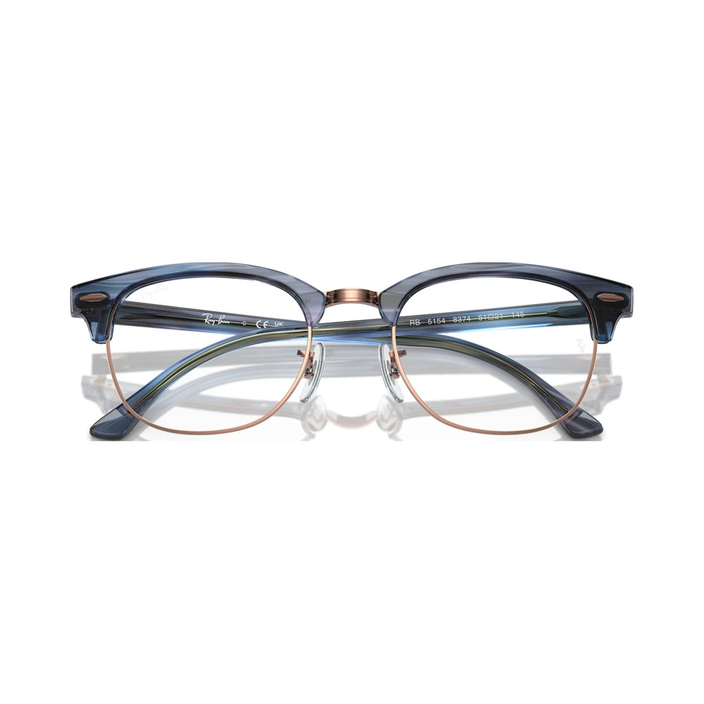 Armação graduada Ray-Ban RB5154 Clubmaster Optics Azul Listrado