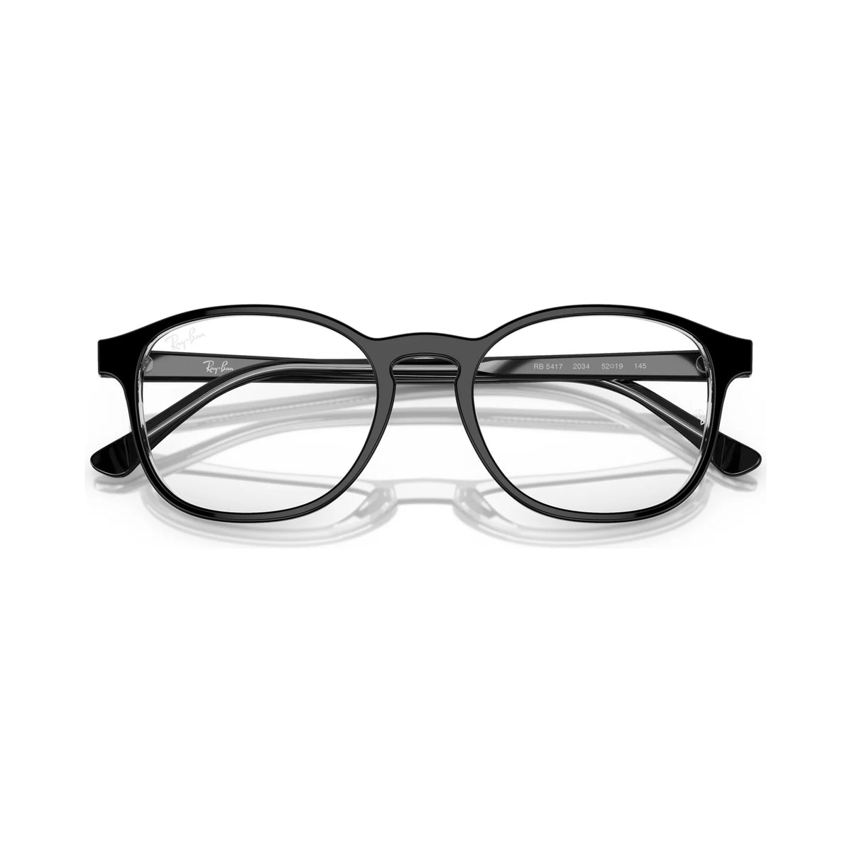 Armação graduada Ray-Ban RB5417 Preto sobre Transparente