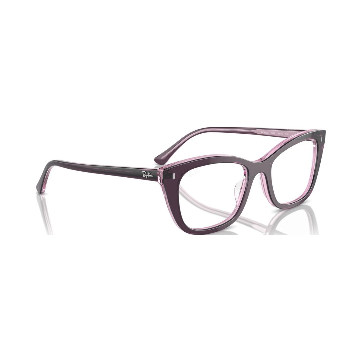 Armação graduada Ray-Ban RB5433 Violeta sobre Rosa Transparente