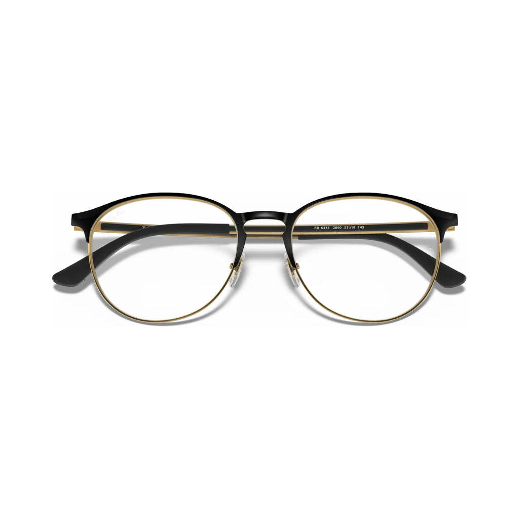 Armação graduada Ray-Ban RB6375 Preto sobre Dourado