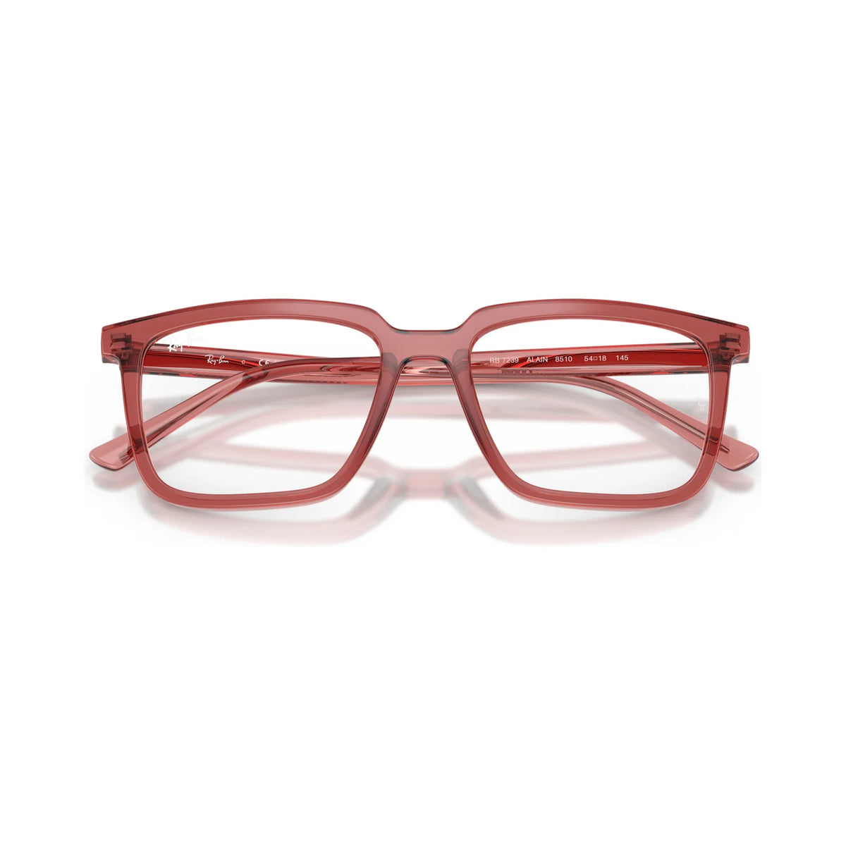 Armação graduada Ray-Ban RB7239 Vermelho Transparente