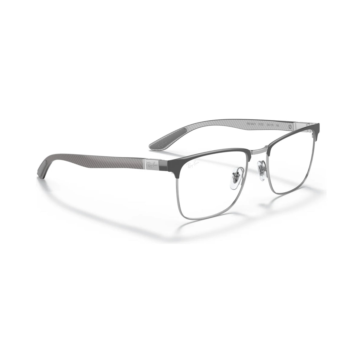 Armação graduada Ray-Ban RB8421 Cinzento sobre Prateado